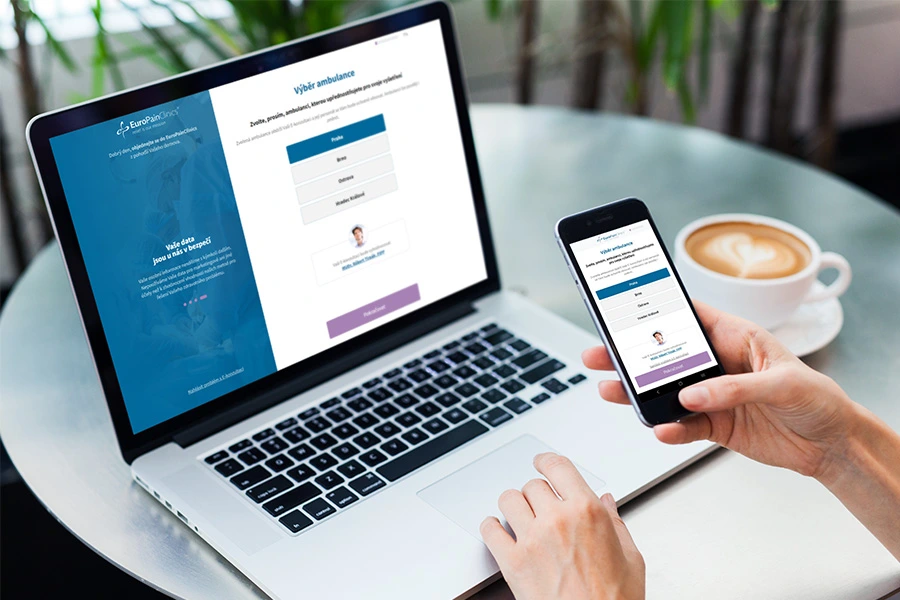 Objednejte se online prostřednictvím E-konzultace, EuroPainClinics Milovice